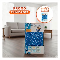 Pack2 Base Amplia para Perro en Verano Patron Huesitos 81x96cm XL Azul Y+Papel Regalo